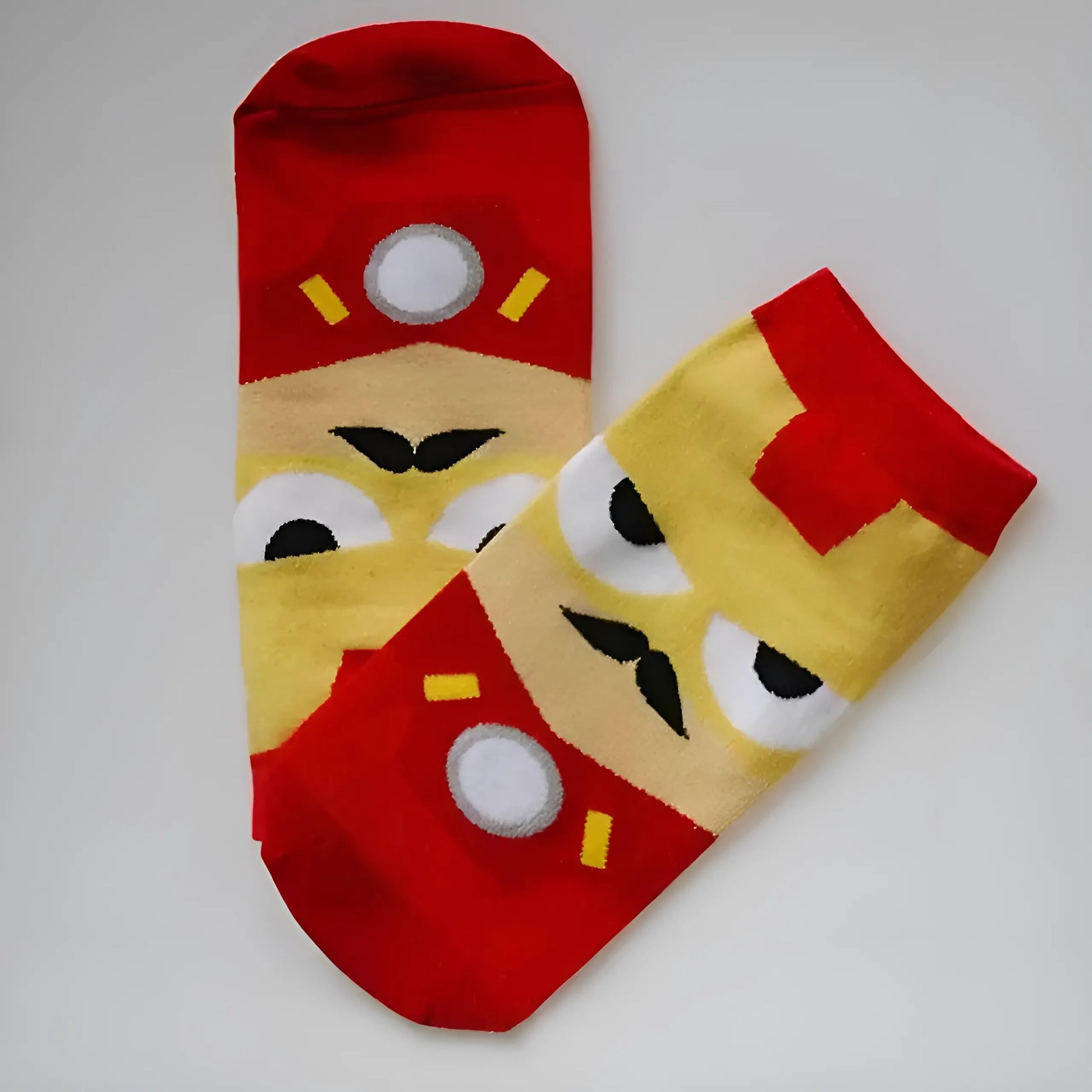 Burgundy Men's Short Superhero Socks