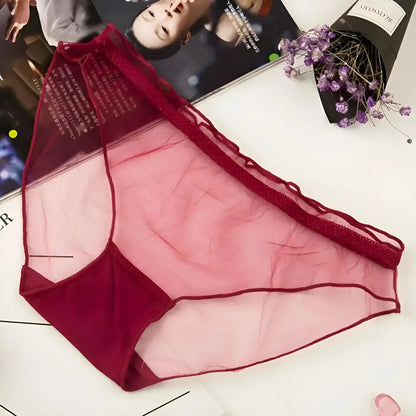 Burgundy Sheer Knickers