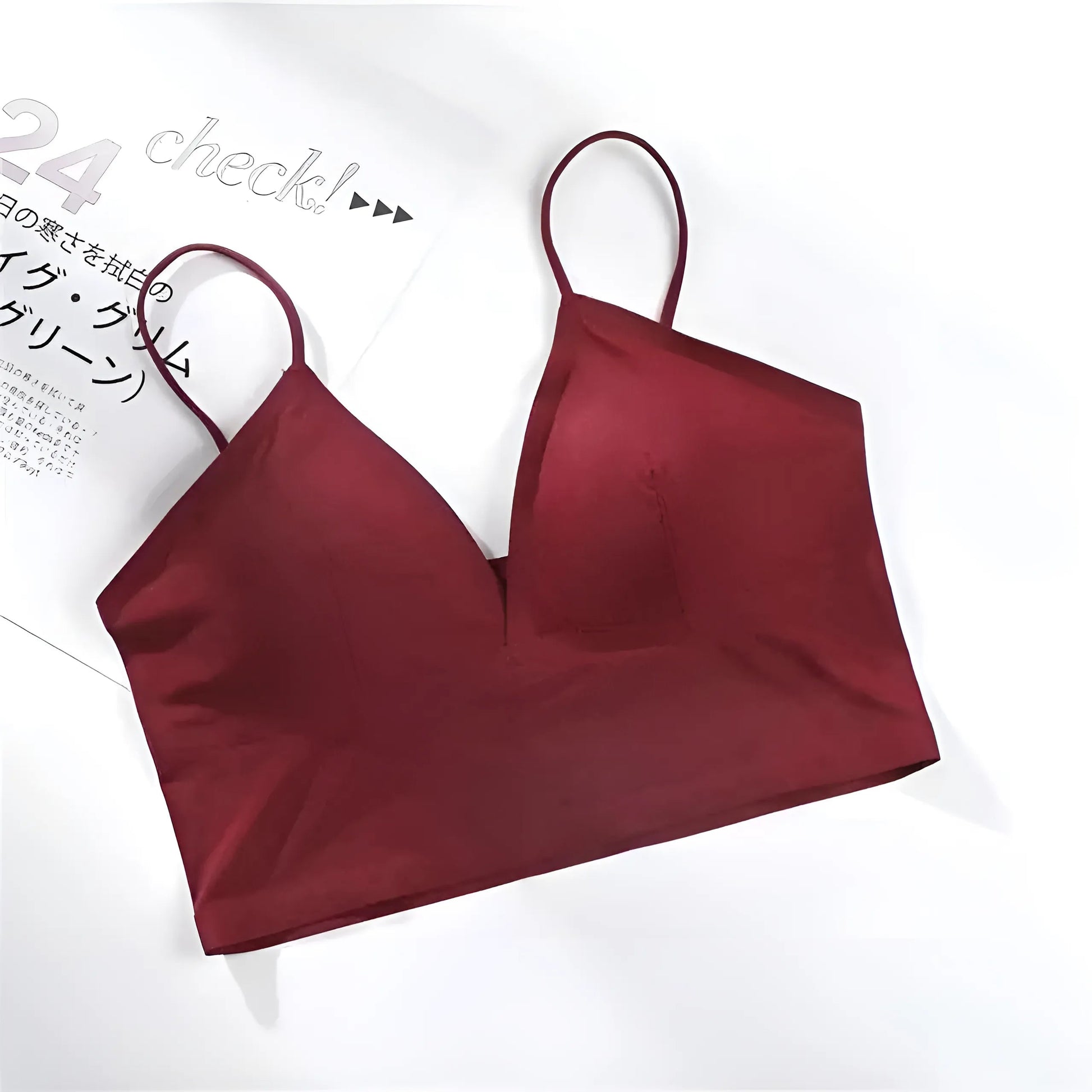 Burgundy Smooth Bra with Low Rise