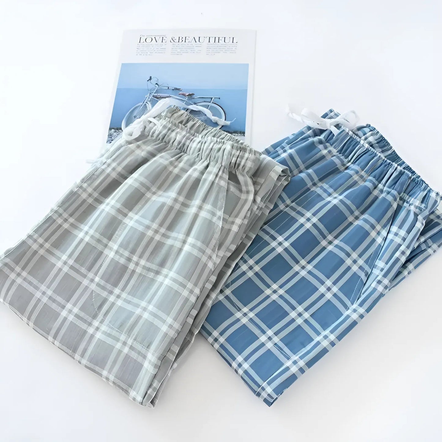  Checkered Sleep Shorts