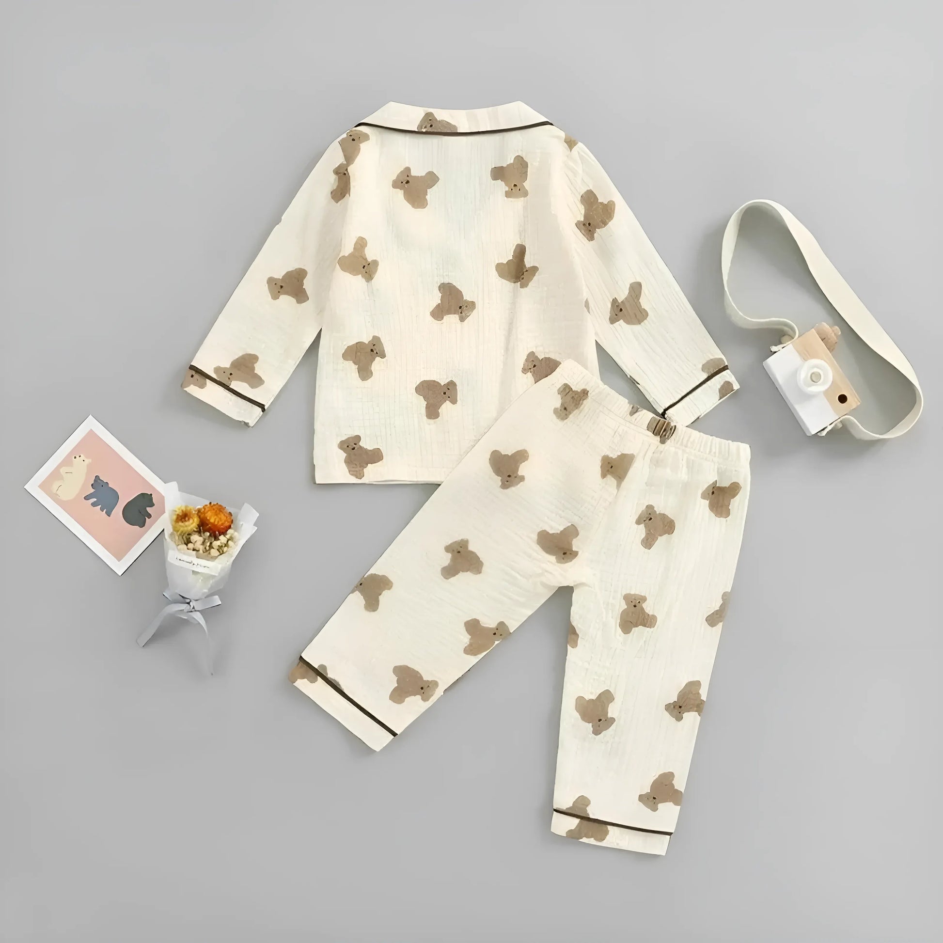  Children's Bear Print Pyjamas