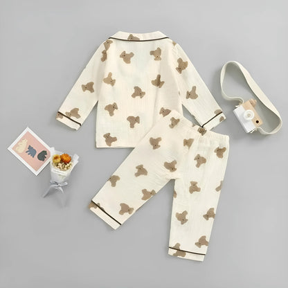  Children's Bear Print Pyjamas