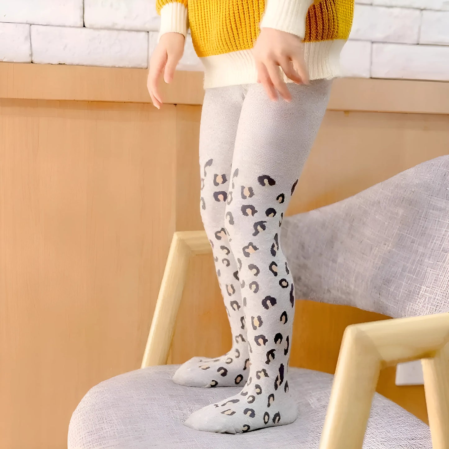  Children's Leopard Print Tights