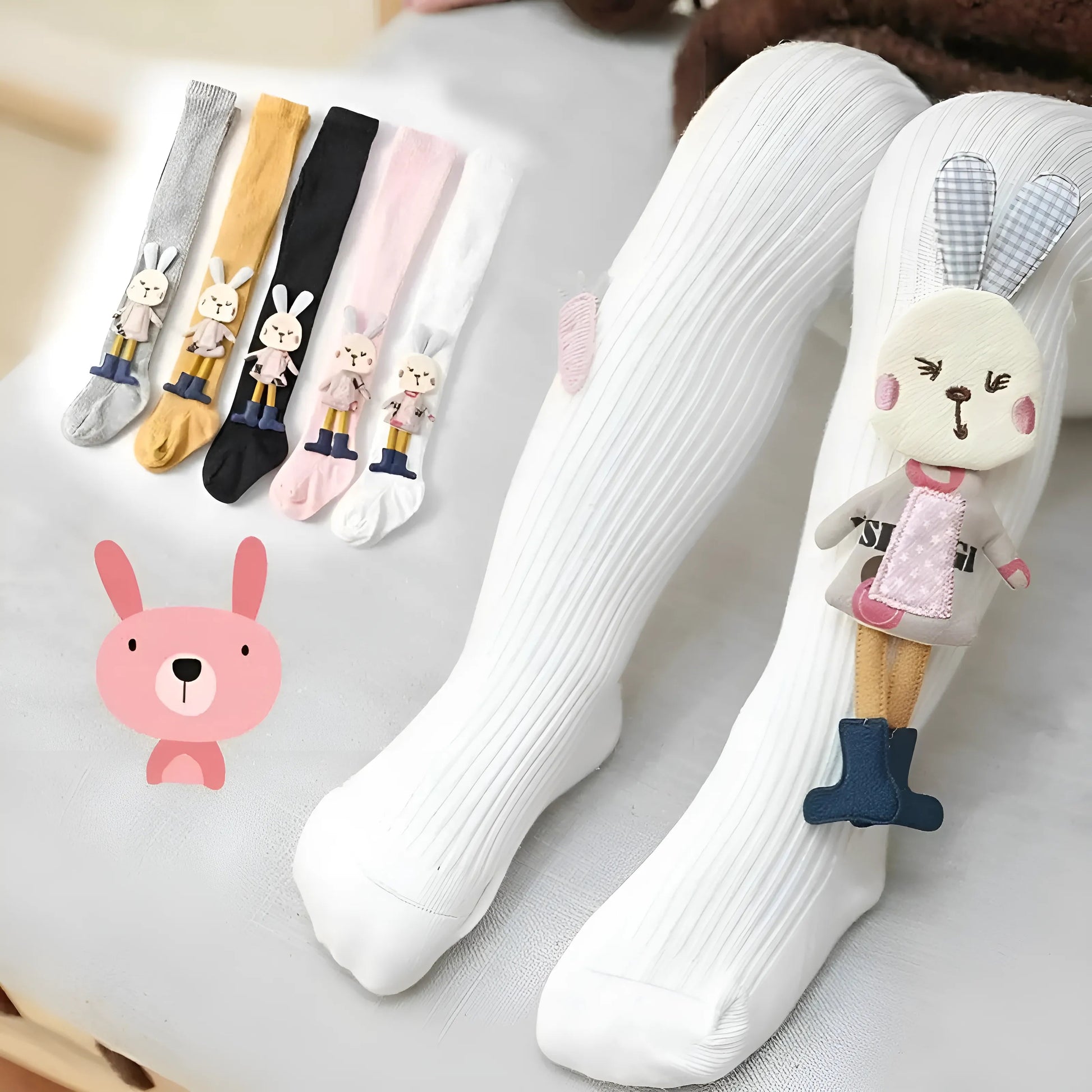  Children's Tights with Bunny Design