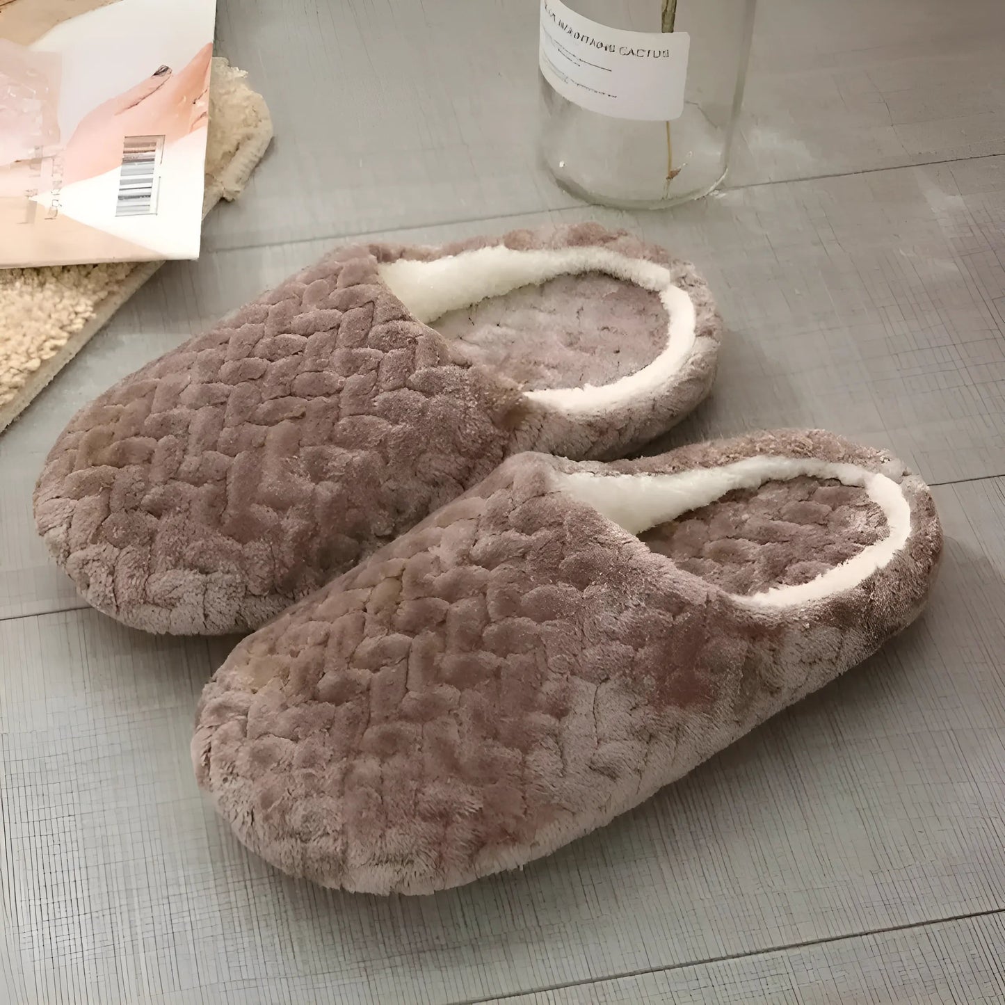 Coffee Woven Women's Slippers