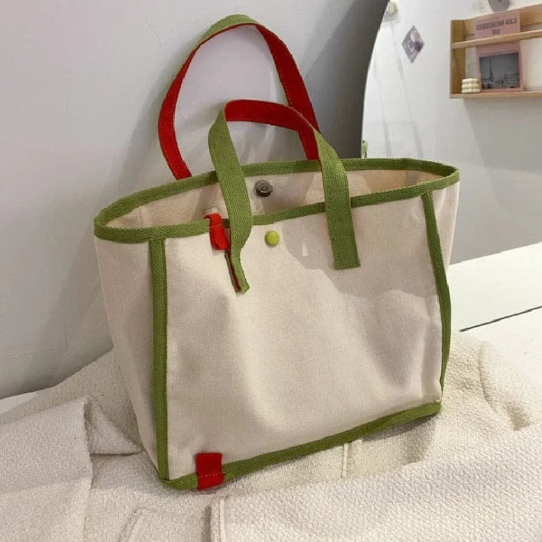 Cotton beach bag - green