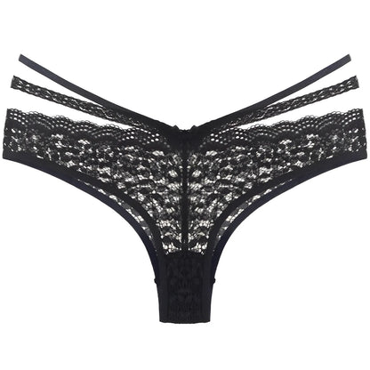 Lace Knickers with Decorative Straps