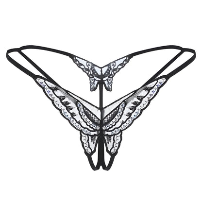 Women's Thong with Decorative Butterfly