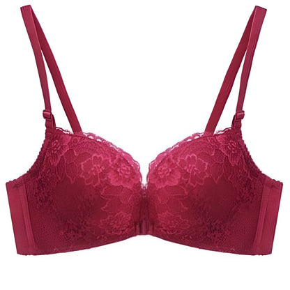 Lace Front Fastening Push-Up Bra