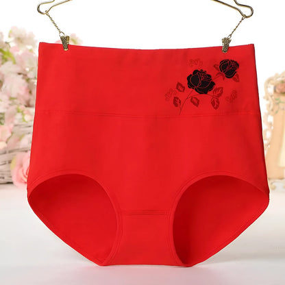 High-Waisted Knickers with Decorative Rose