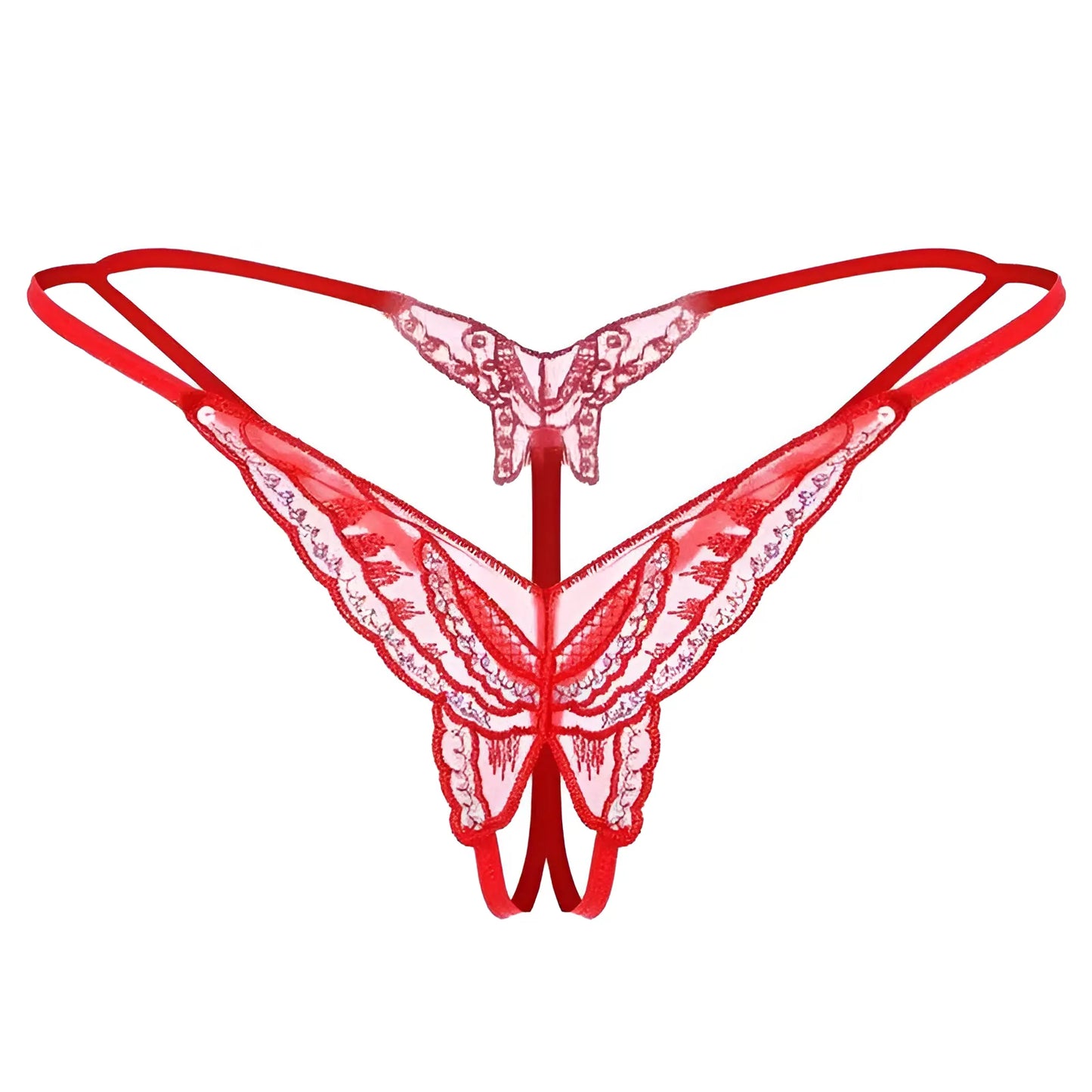 Women's Thong with Decorative Butterfly