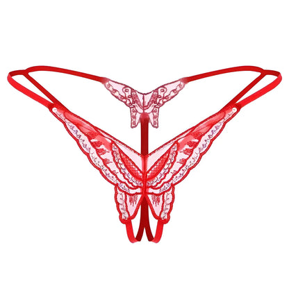 Women's Thong with Decorative Butterfly