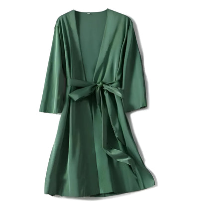 Dark Green Classic Women's Peignoir