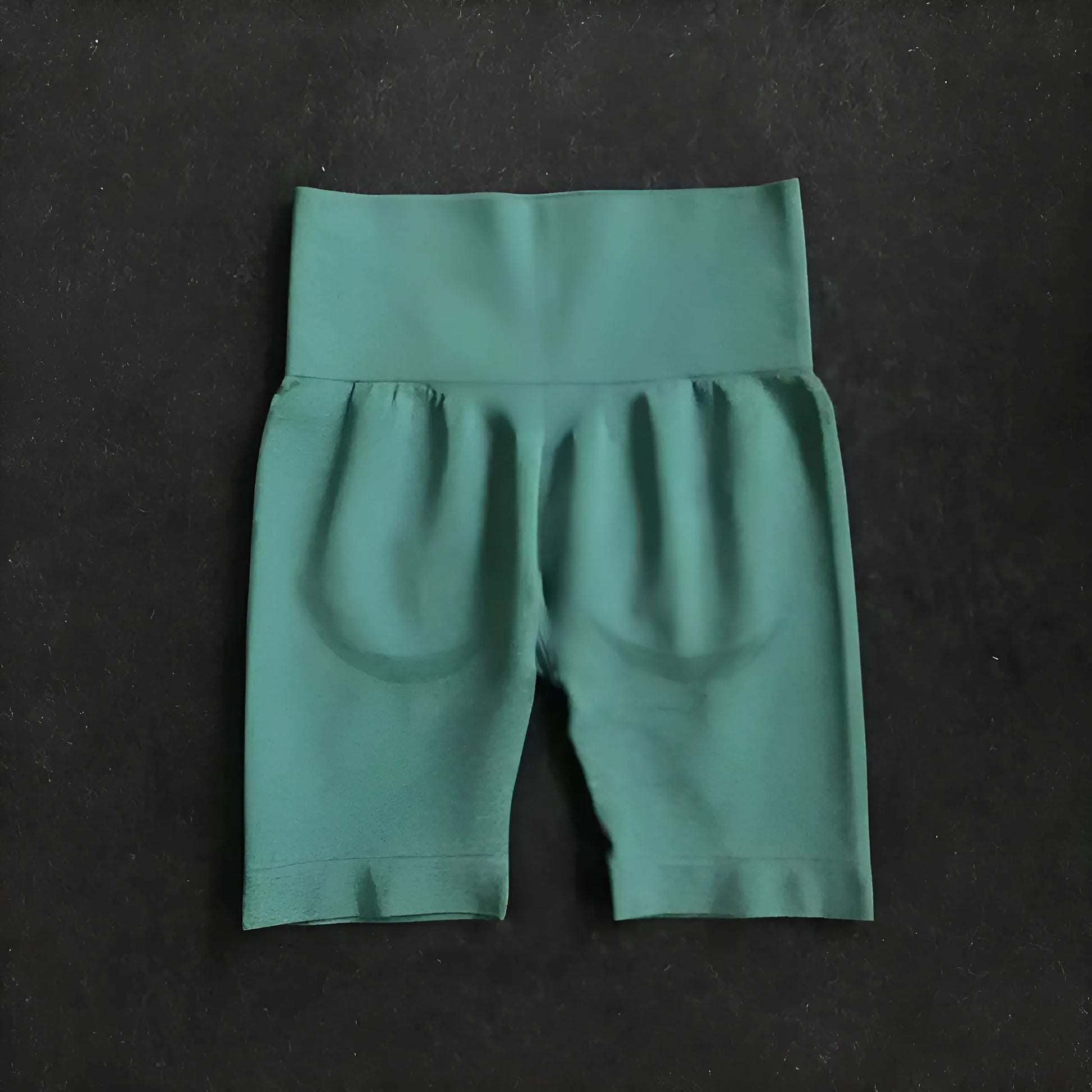 Dark Green Cycling Shorts in a Fitted Style