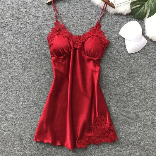 Delicate nightgown - red / s