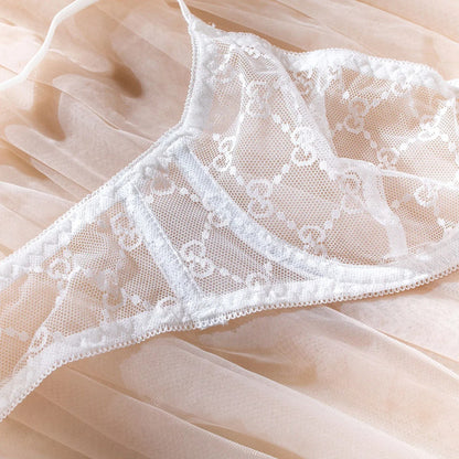 A set of lingerie with delicate mesh.