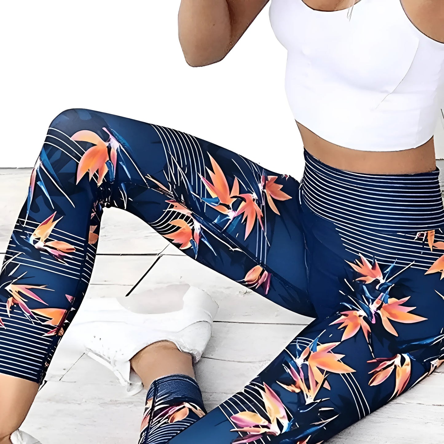  Floral Print Sports Leggings