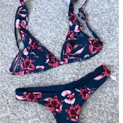  Floral Print Two-Piece Swimsuit