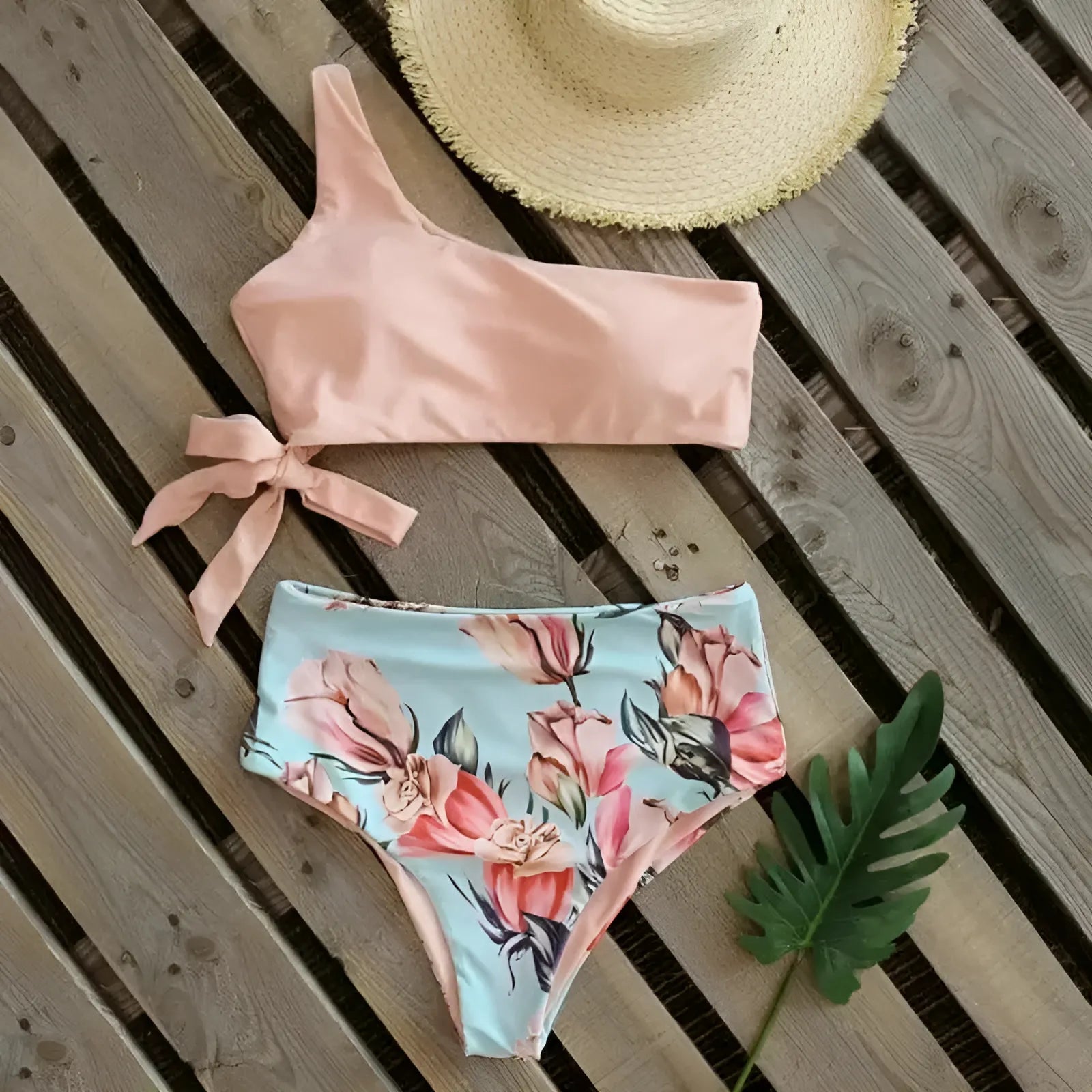  Floral Print Two-Piece Swimsuit