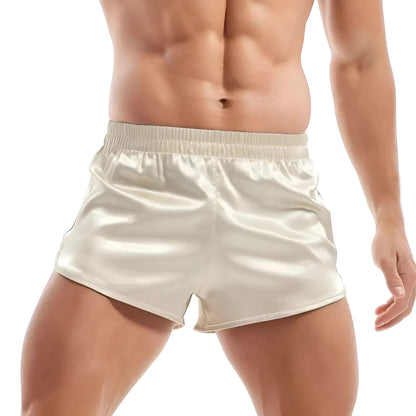 Gold Satin Men's Boxer Shorts