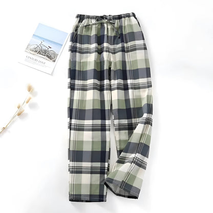 Green Checked Pyjama Trousers