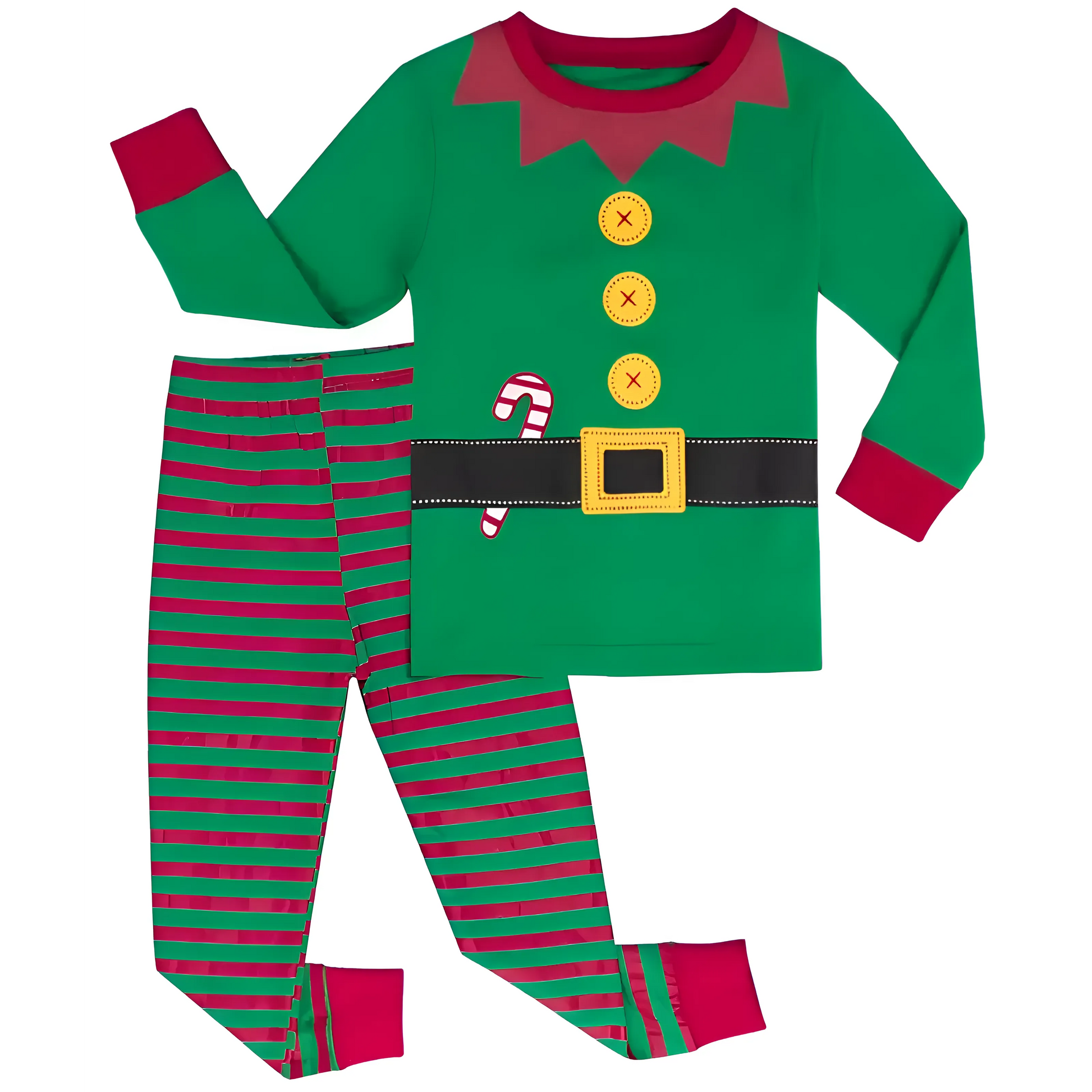 Green Children's Christmas Pyjamas