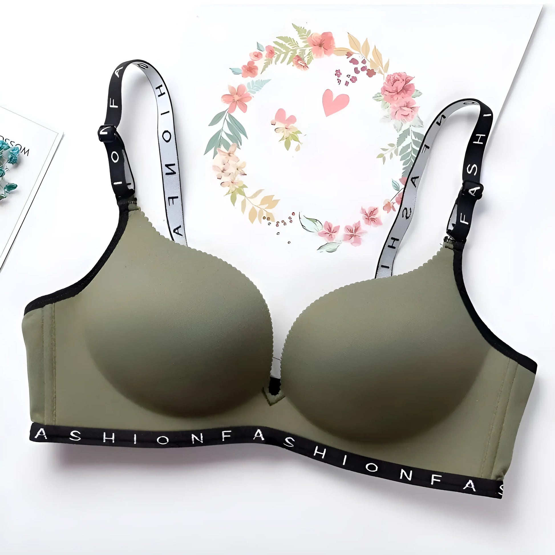 Green Classic Seamless Push-Up Bra