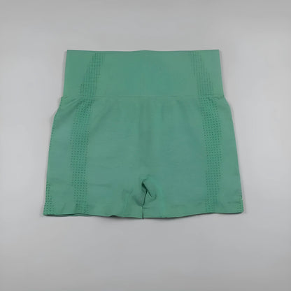 Green High-Waisted Sports Shorts