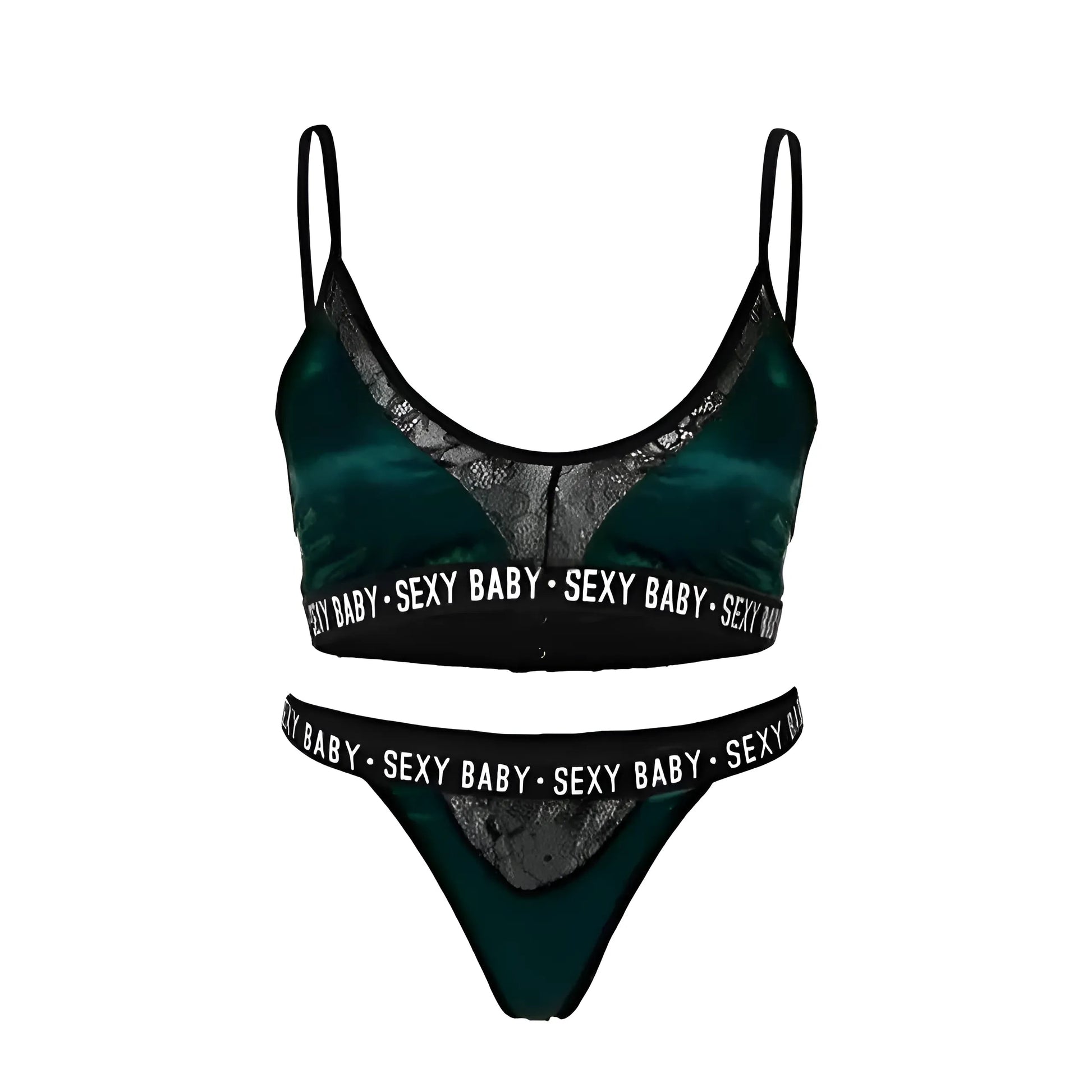 Green Lace Lingerie Set - SEXY BABY