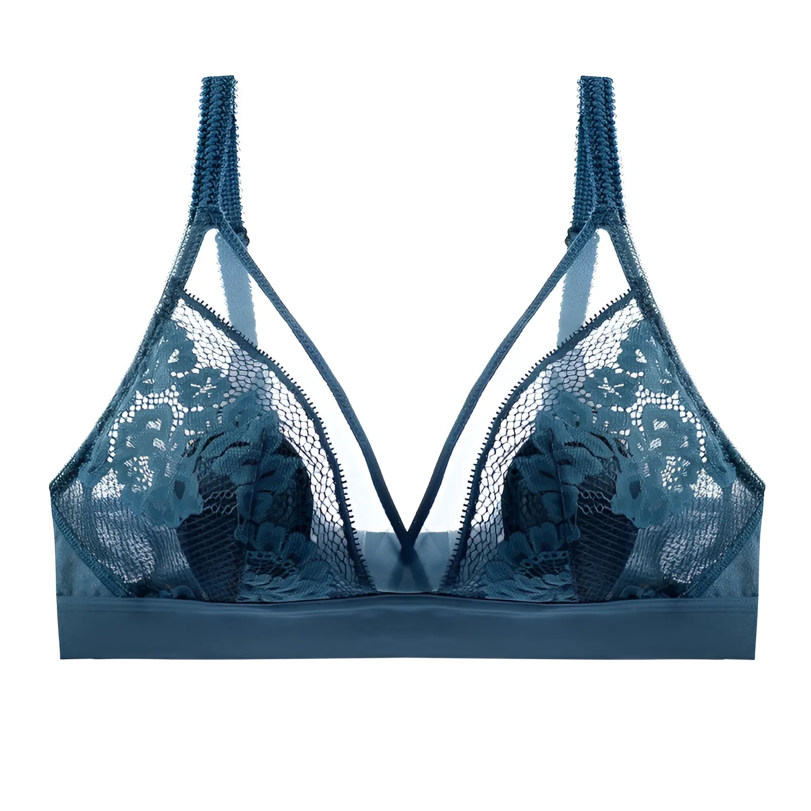 Green Lace Triangle Cup Bra