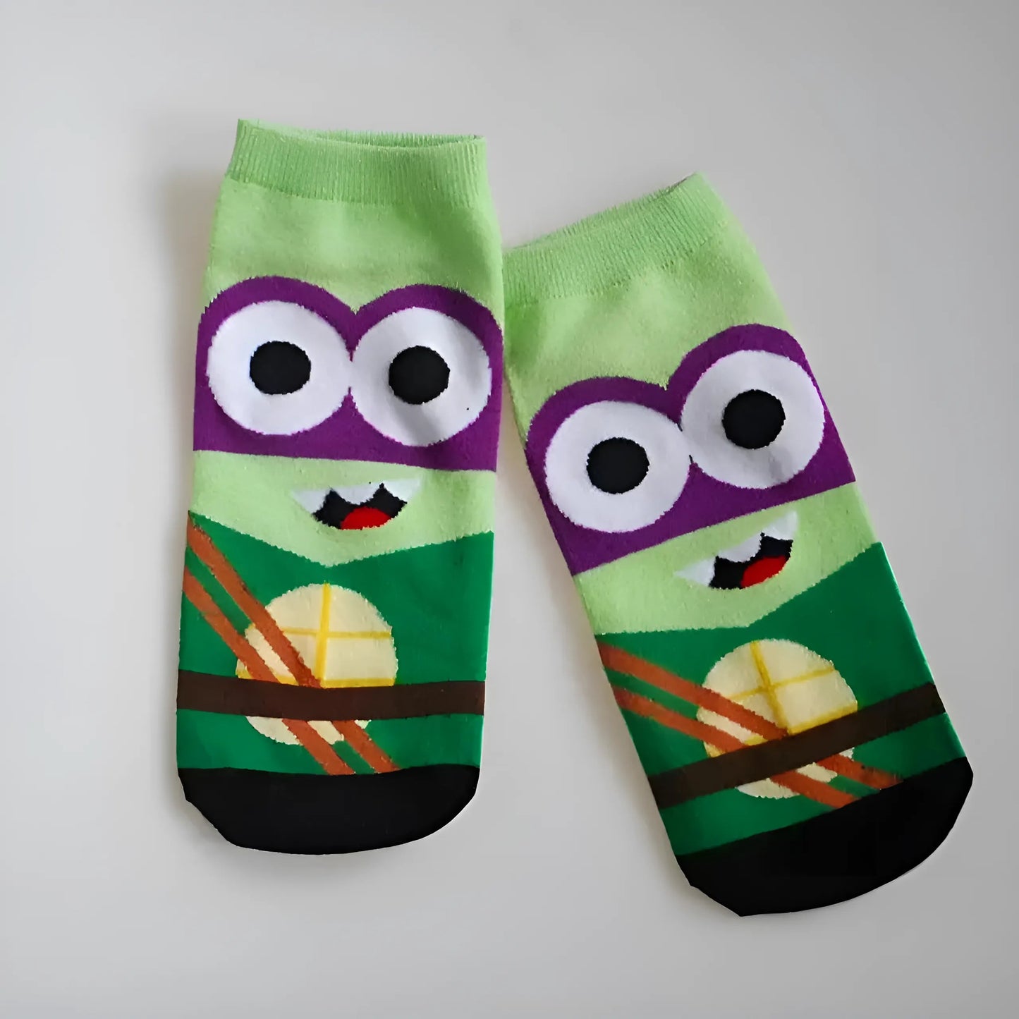 Green Men's Short Superhero Socks