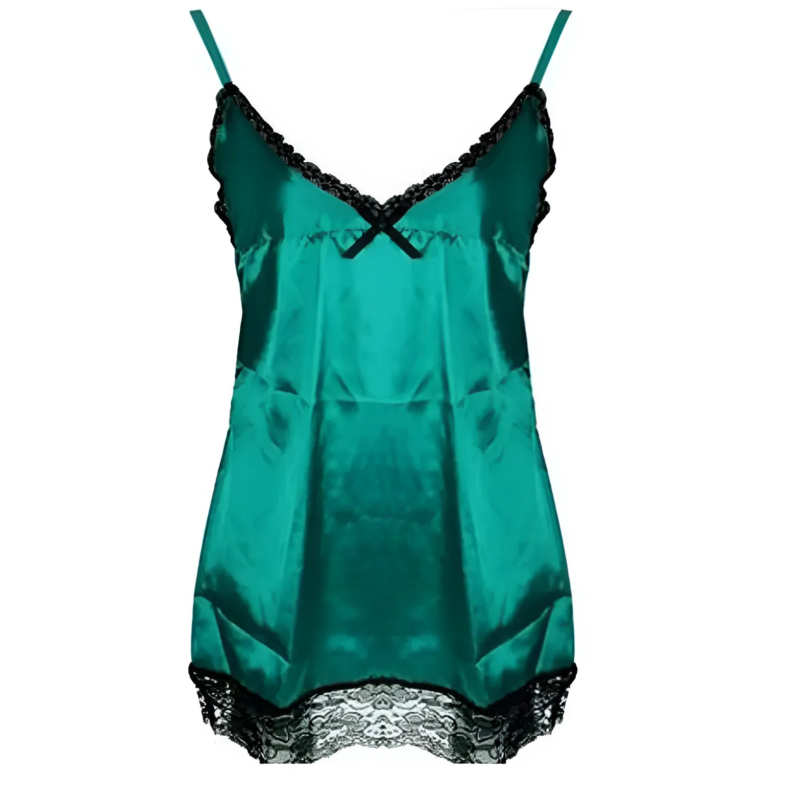 Green Plus Size Lace Nightdress