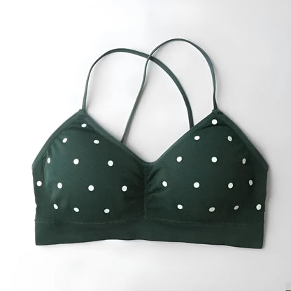 Green Polka Dot Bralette