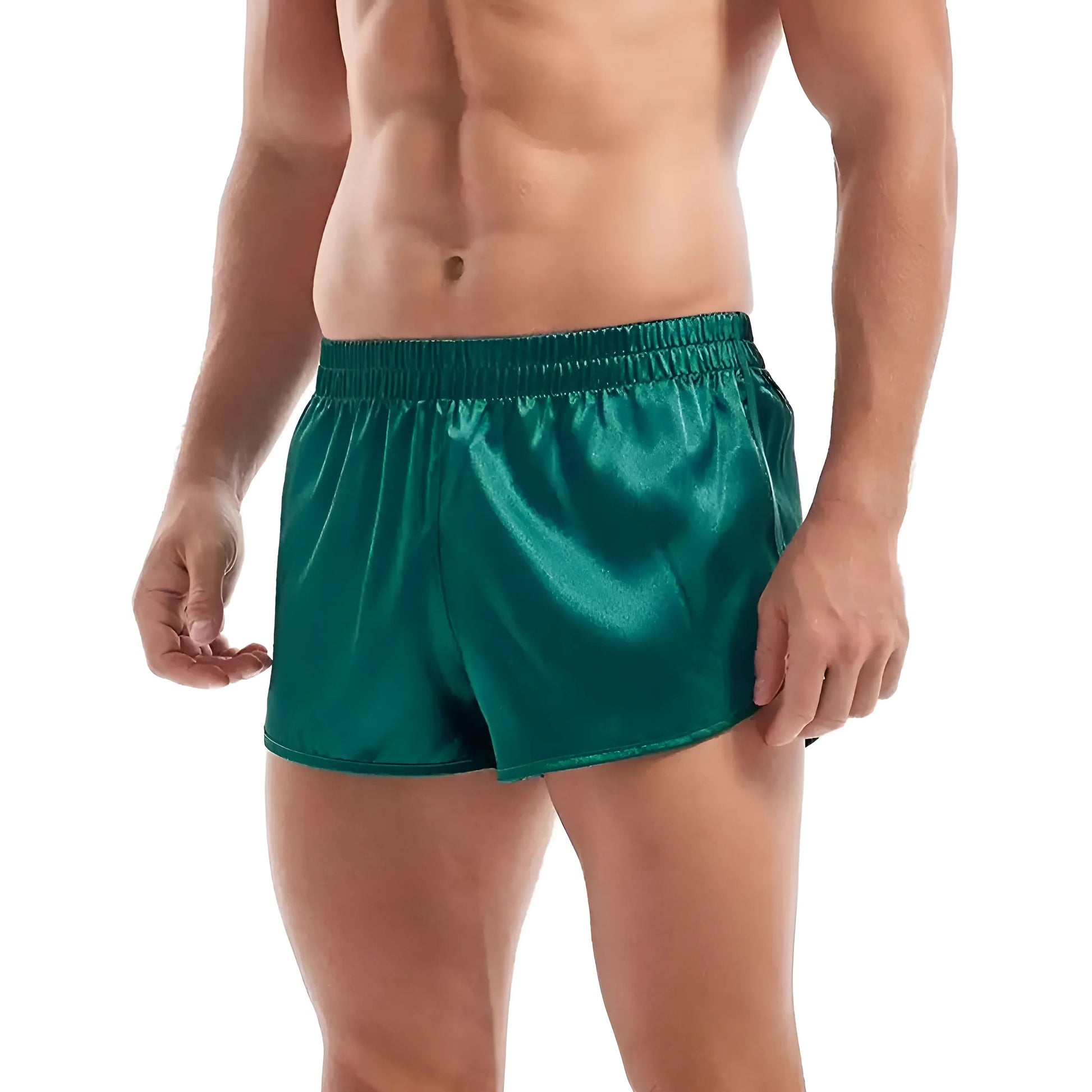 Green Satin Men's Boxer Shorts