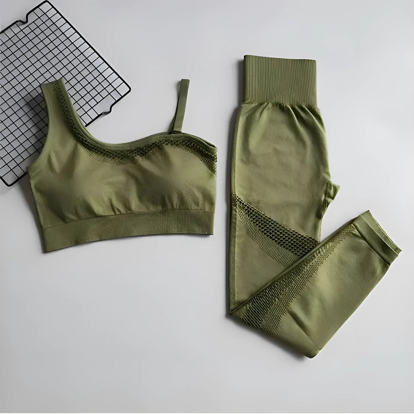 Green Slim Strap Sports Set