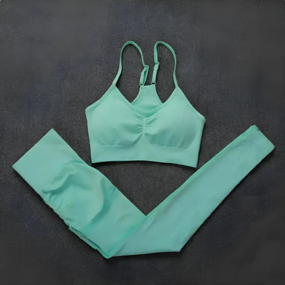 Green Slim Strap Sports Set