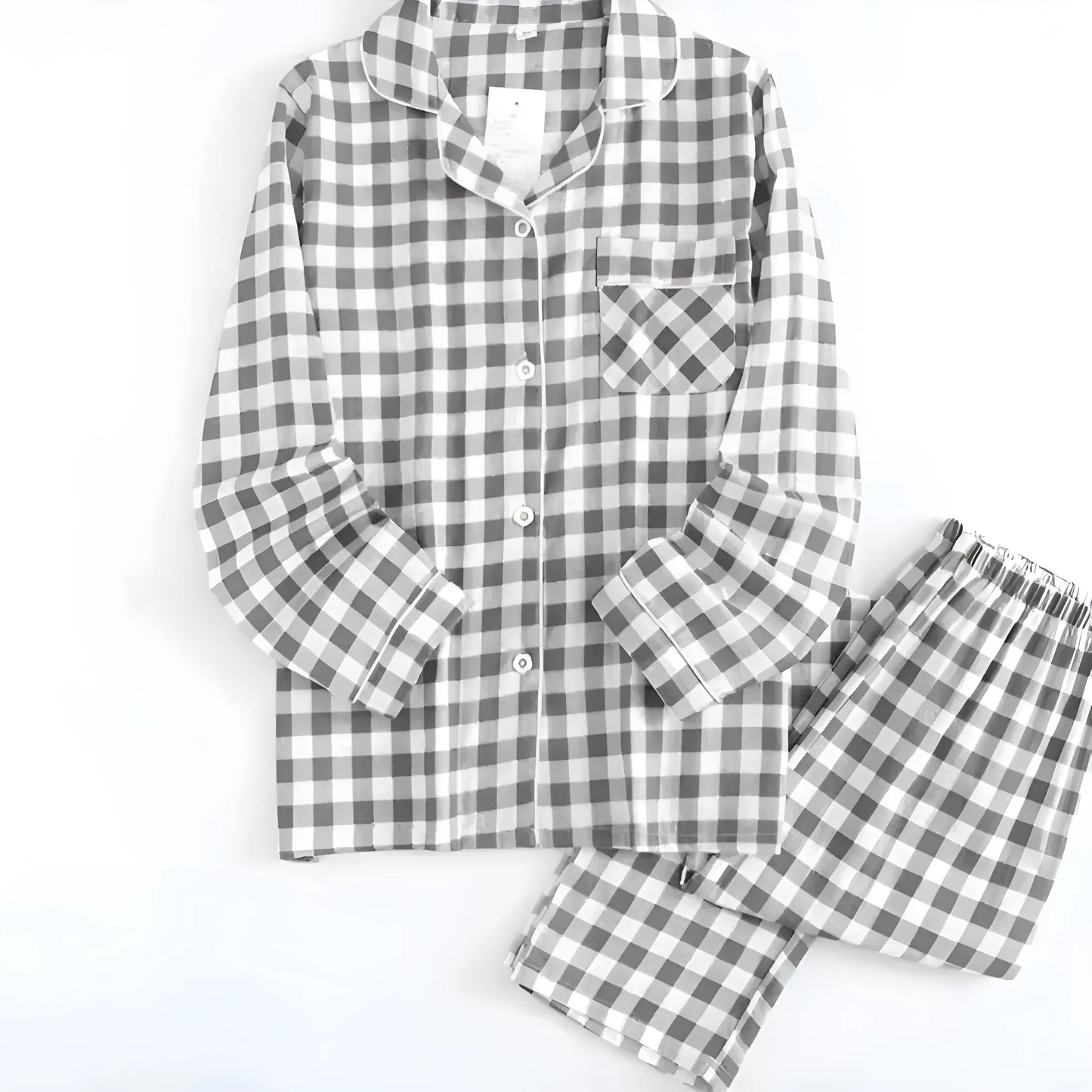 Grey Children's Checked Pyjamas