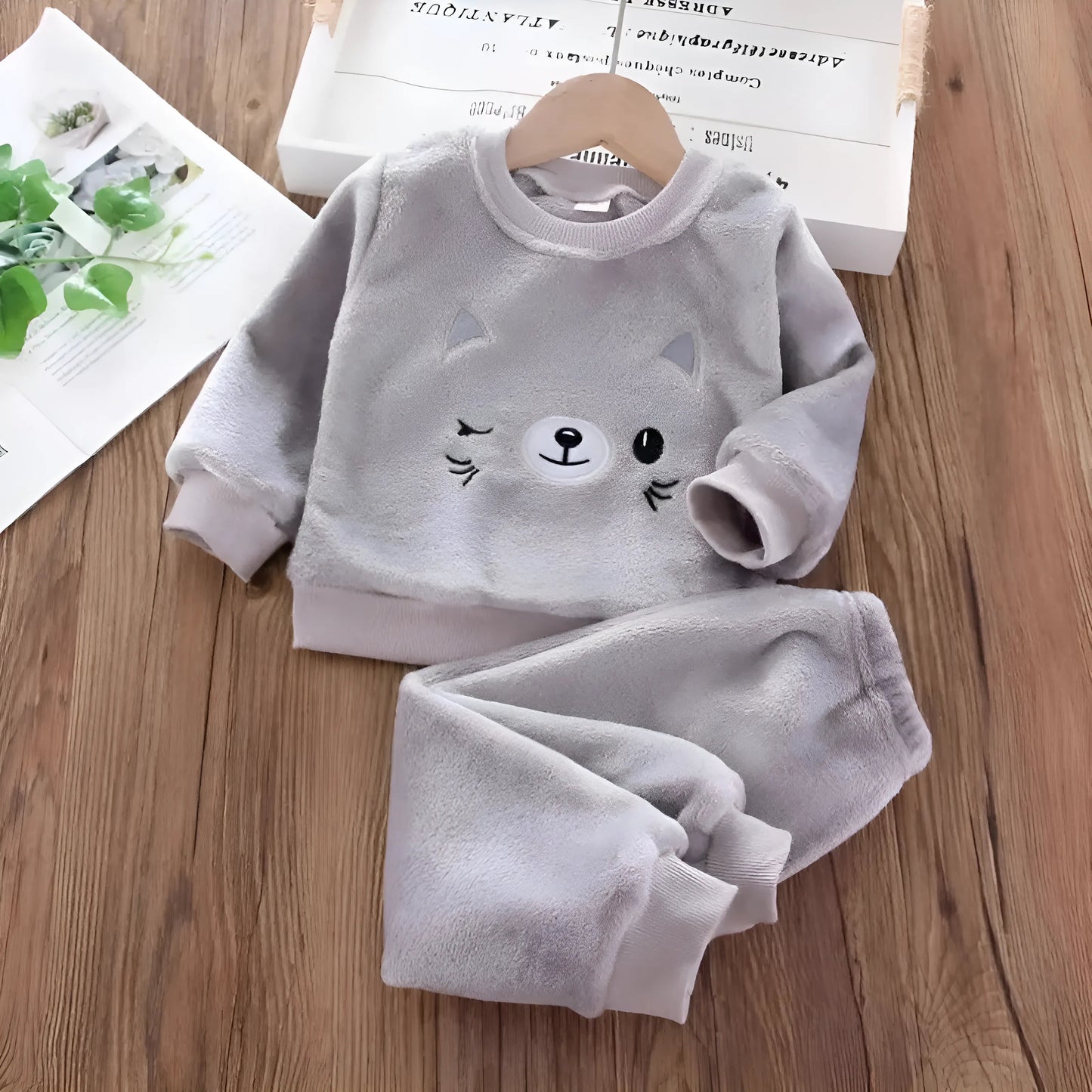 Grey Children's Plush Pyjamas