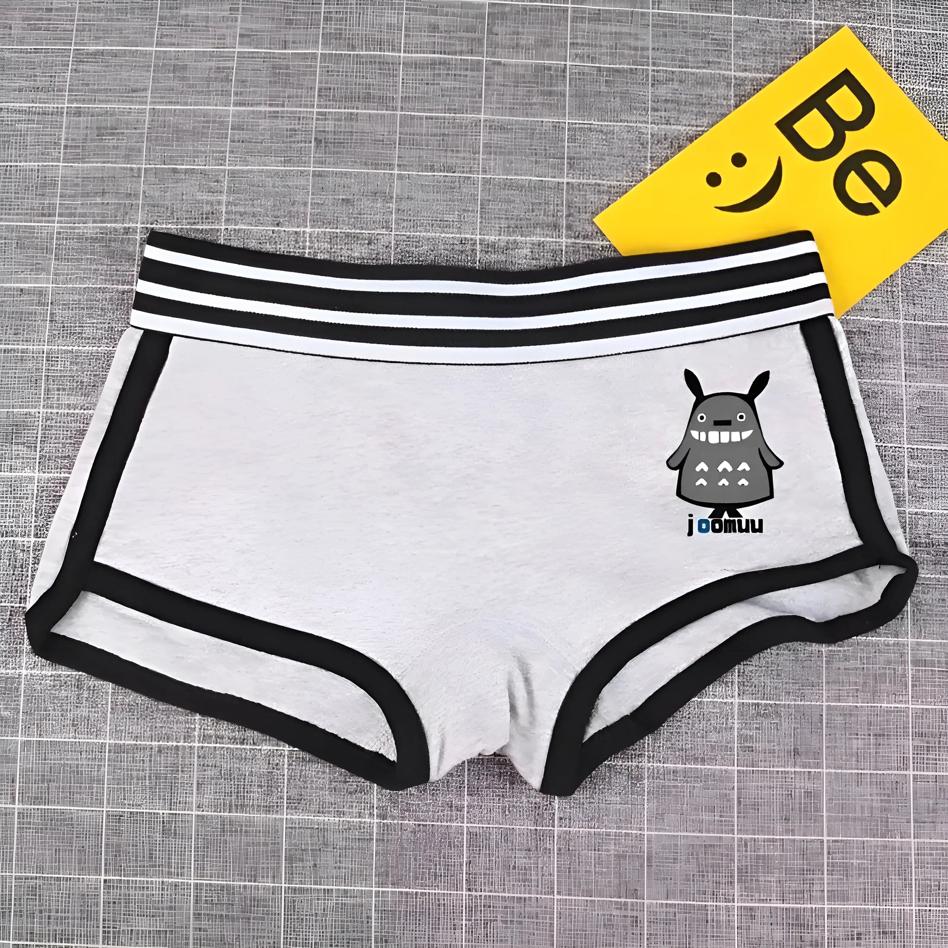 Grey Colourful Women's Boxer Shorts