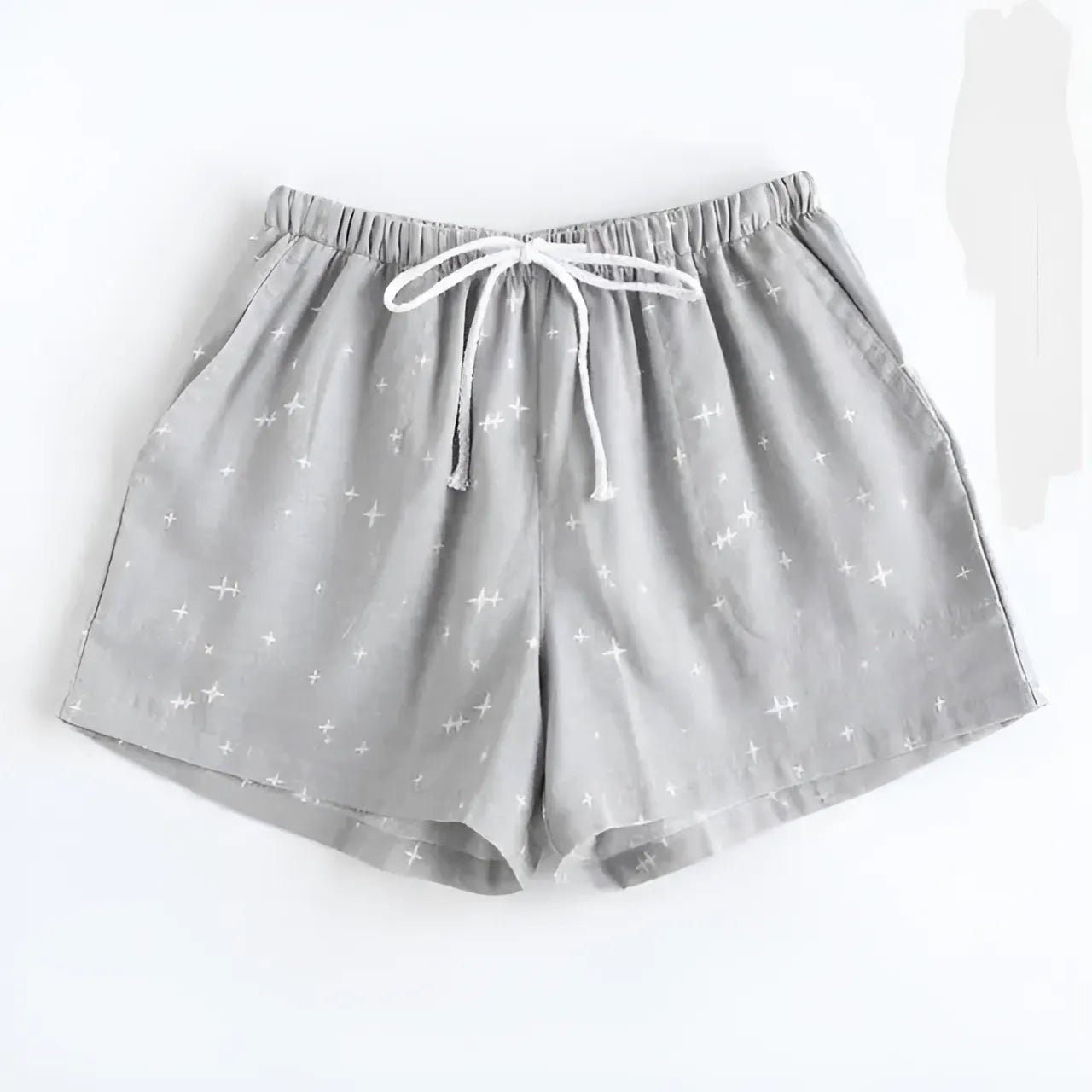 Grey Dainty Patterned Sleep Shorts