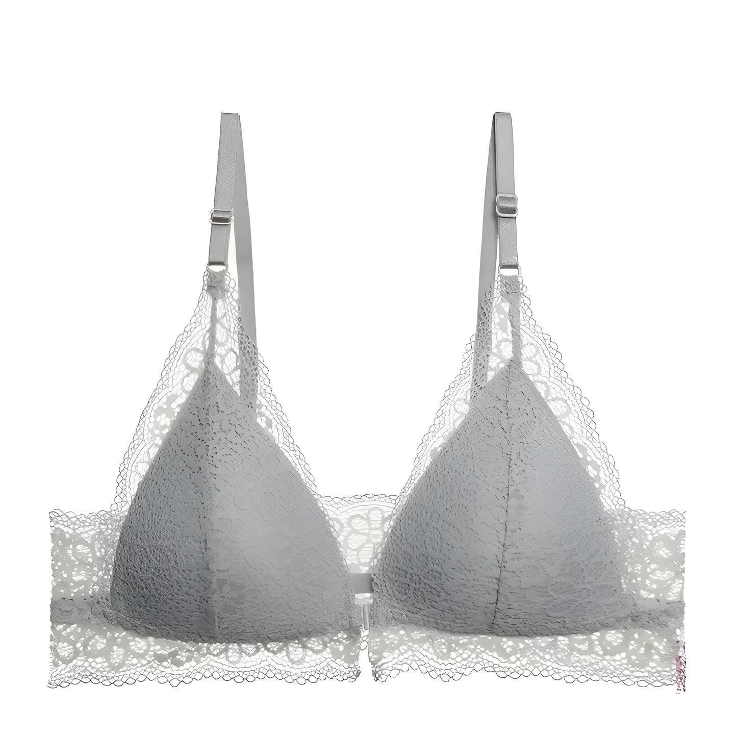 Grey Lace Bralette Bra