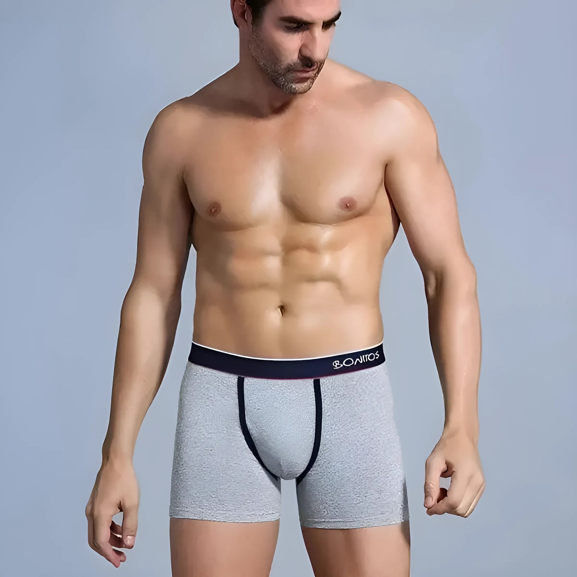 Grey Men's Long Boxer Shorts