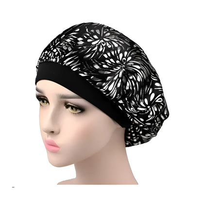 Grey Metallic Embellished Sleep Cap