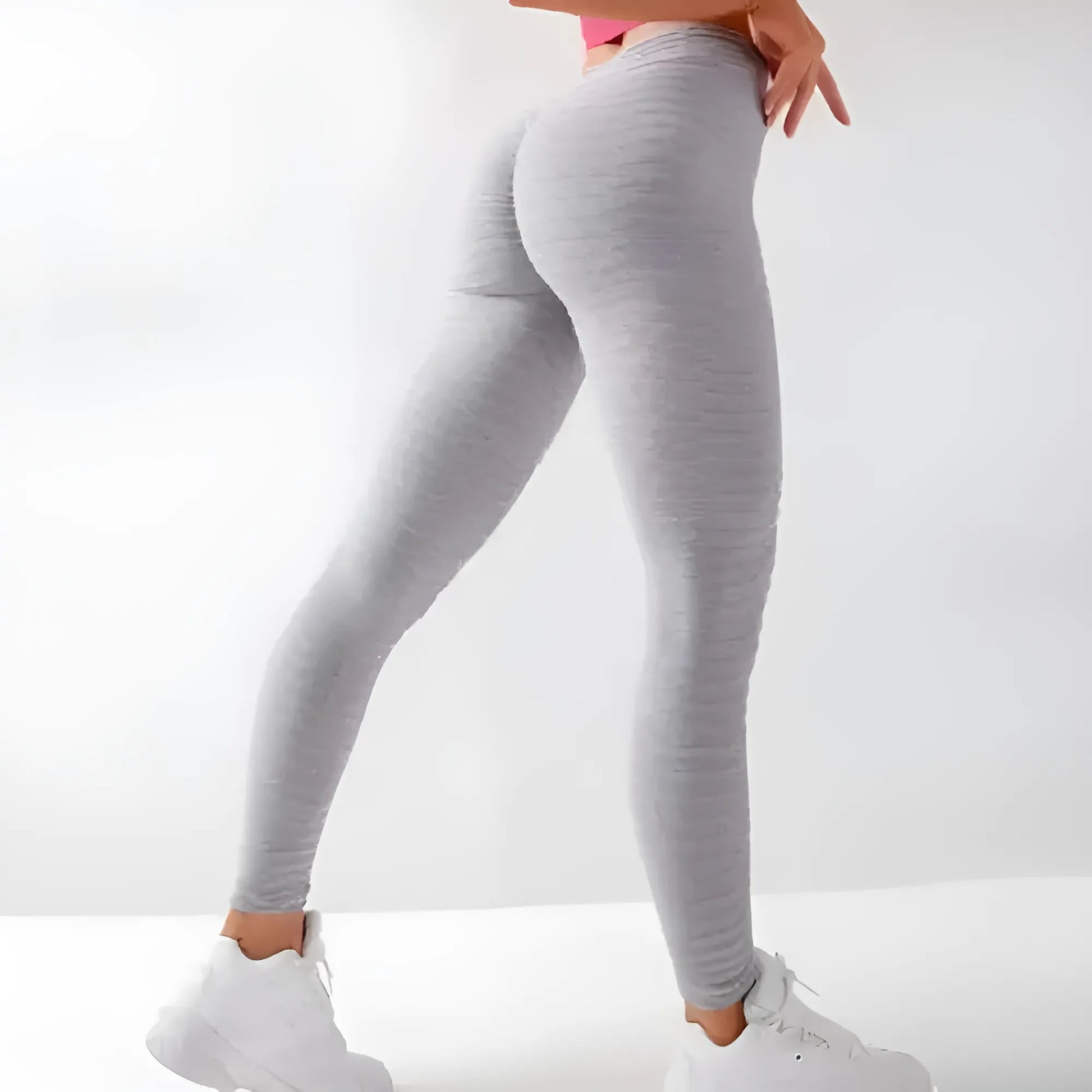 Grey Push-Up Sports Leggings