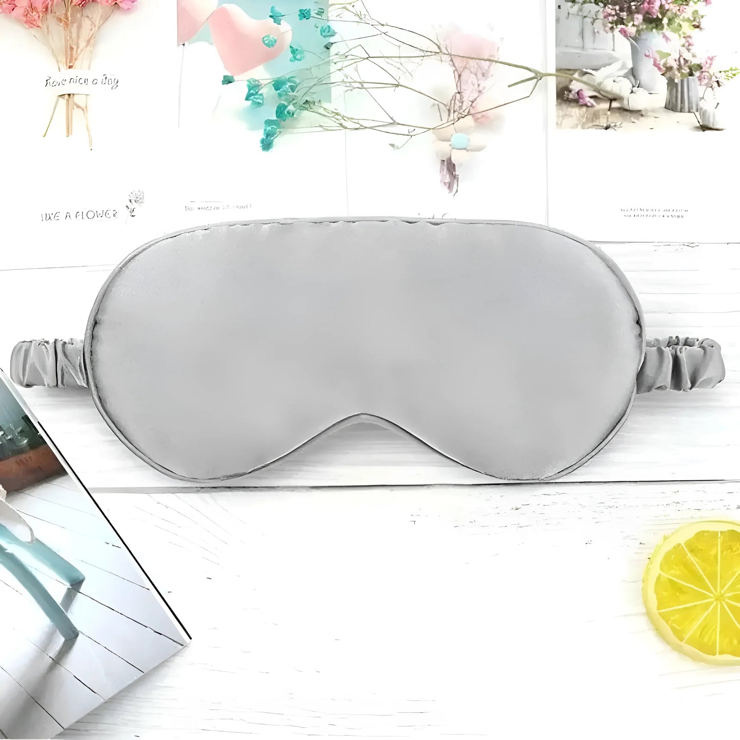 Grey Silk Eye Mask