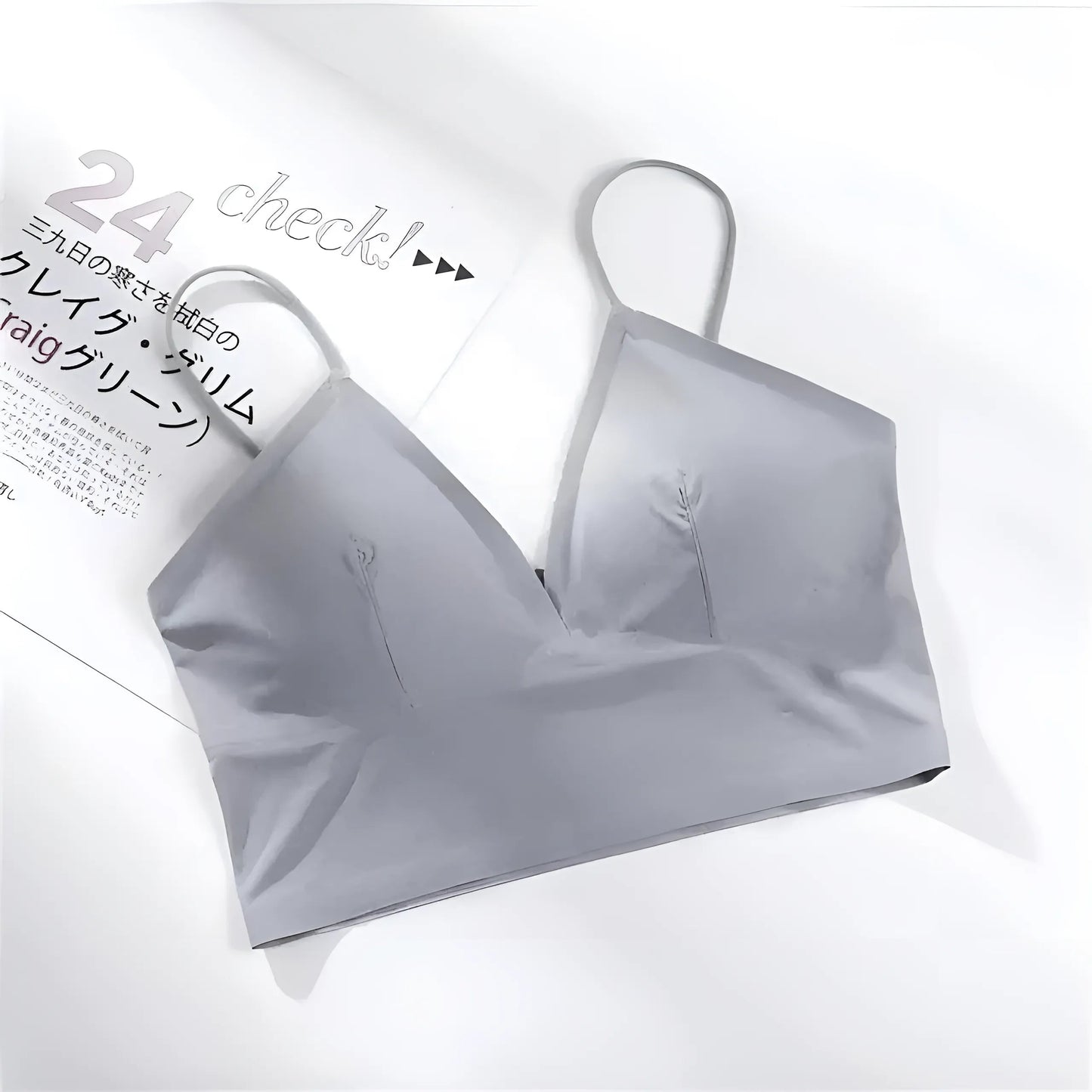 Grey Smooth Bra with Low Rise