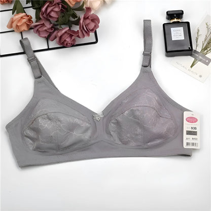 Grey Soft Lace Bra