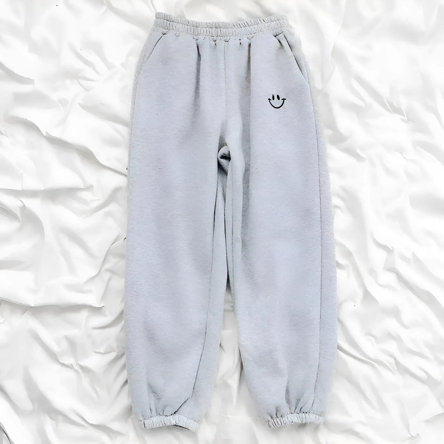 Grey Sporty Tracksuits with Subtle Print