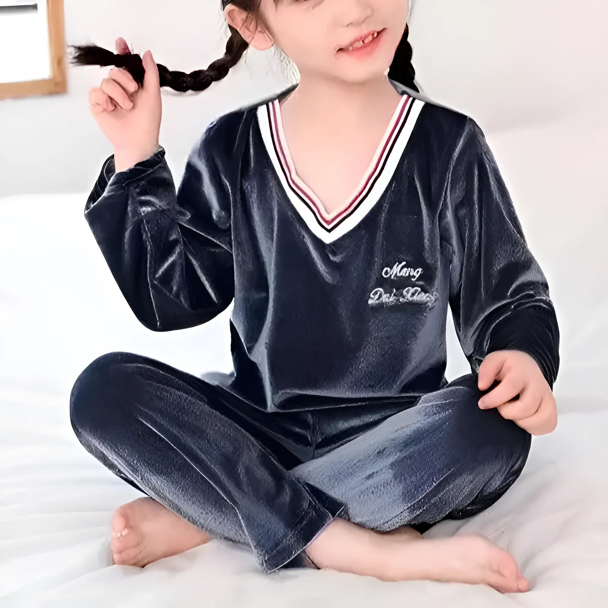 Grey Velvet Children's Pyjamas