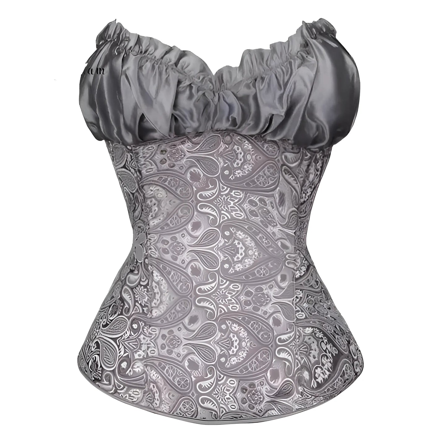 Grey Women's Corset with Decorative Top